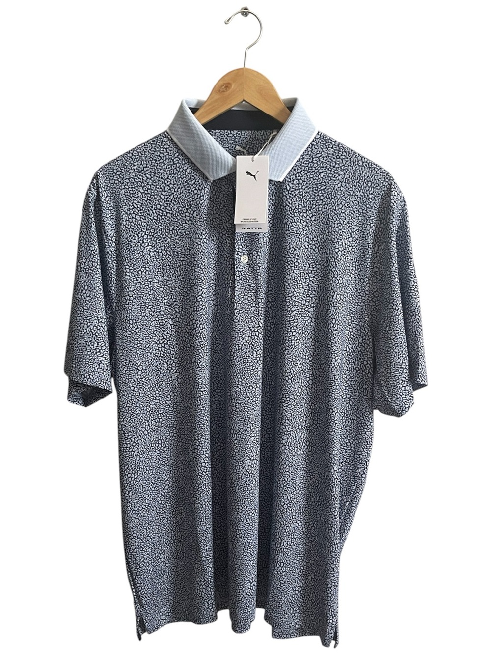NWT Puma Mattr Men Joey Polo Golf 632255 01 Haute Tropic Deep Navy XL $75 - Picture 3 of 11